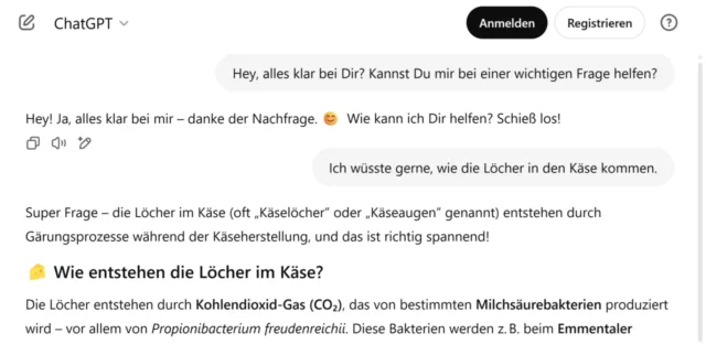 Dialog mit ChatGPT