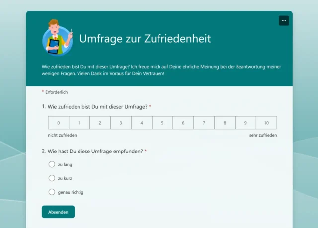 einfache Online-Umfrage in Microsoft Forms