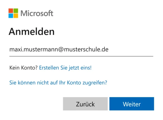 Anmelden mit Benutzername