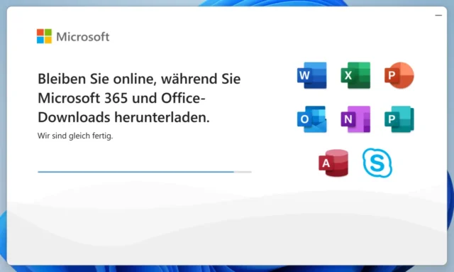 laufender Download auf dem Windows-PC