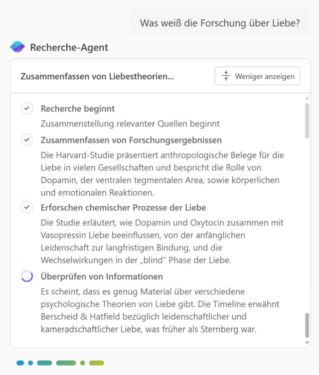 Recherche-Agent in Microsoft 365 Copilot