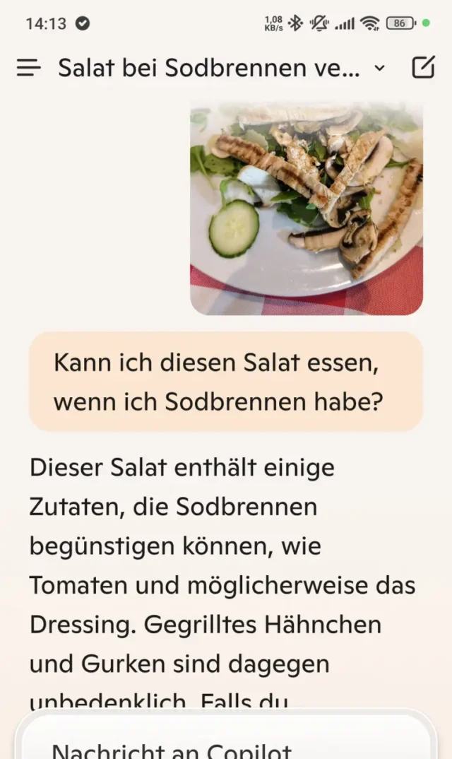 Fragen zu Lebensmitteln stellen