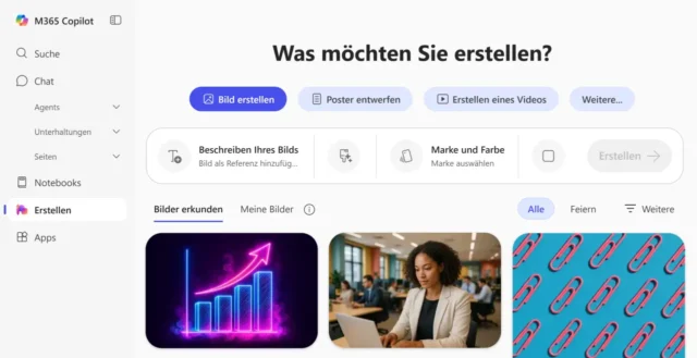 Erstellen in Microsoft 365 Copilot