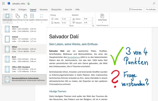 Handschrift und zeichnen in Word