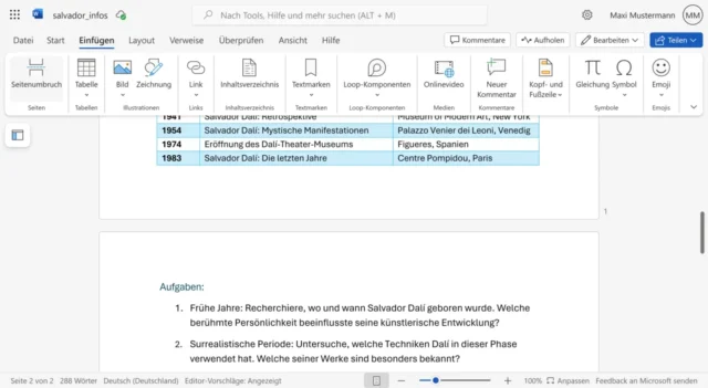 selbst eingefügter Seitenumbruch in Word