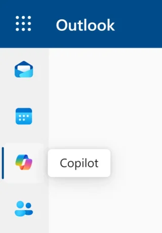 Copilot im Menü von Outlook