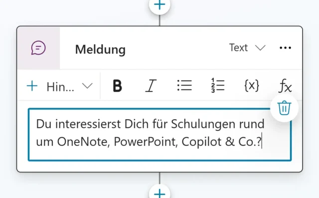Nachrichtentext eingeben