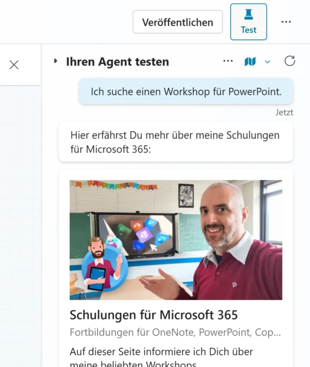 Agent mit Thema testen