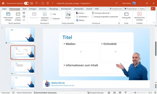 Folienmaster bearbeiten in PowerPoint für Windows