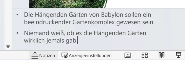 Notizen in PowerPoint eintragen