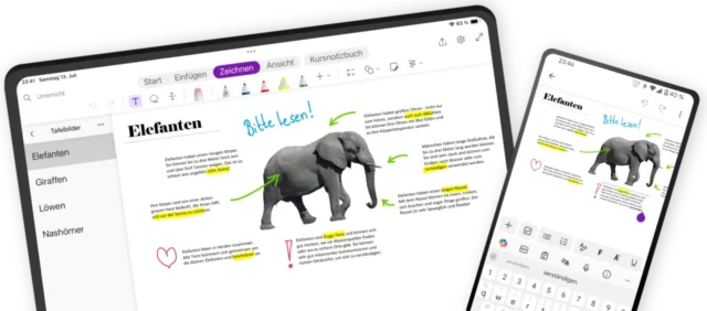 OneNote als mobile App für iPad und Smartphone