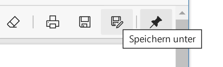 Diskettensymbol zum Speichern der PDF-Datei