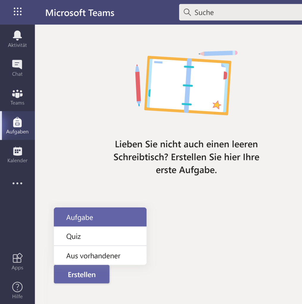 Aufgaben in Microsoft Teams