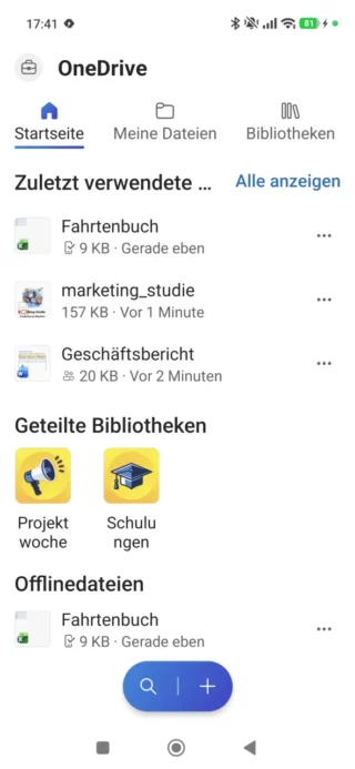 10 onedrive mobil smartphone startseite