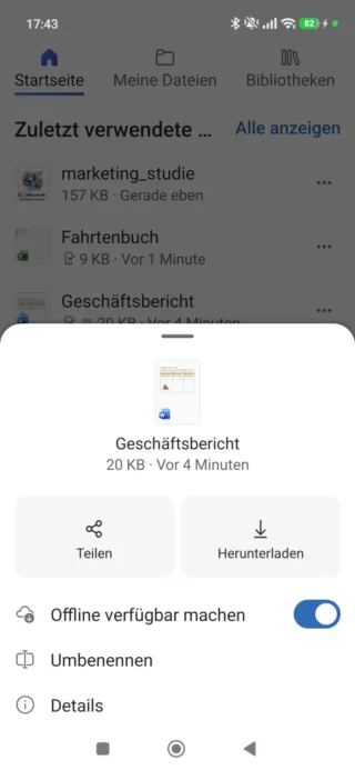 10 onedrive mobile smartphone offline