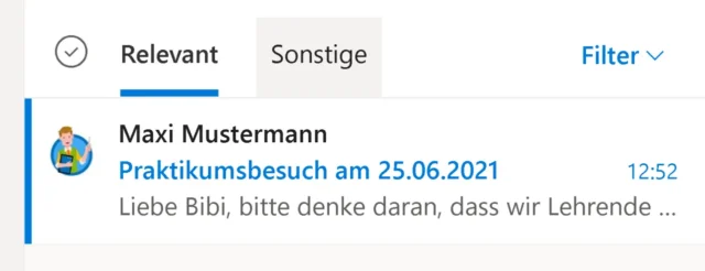 »Relevant« und »Sonstige« im Posteingang
