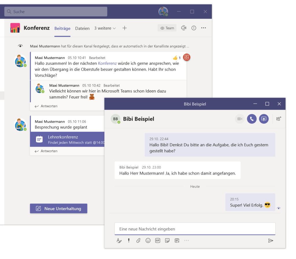 Pop-out-Chat in Microsoft Teams