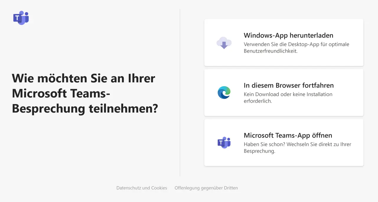 Microsoft Teams als WebApp im Browser nutzen