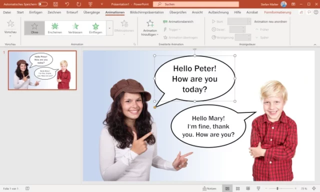 Sprechblasen in PowerPoint