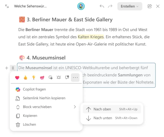 In Pages bearbeiten