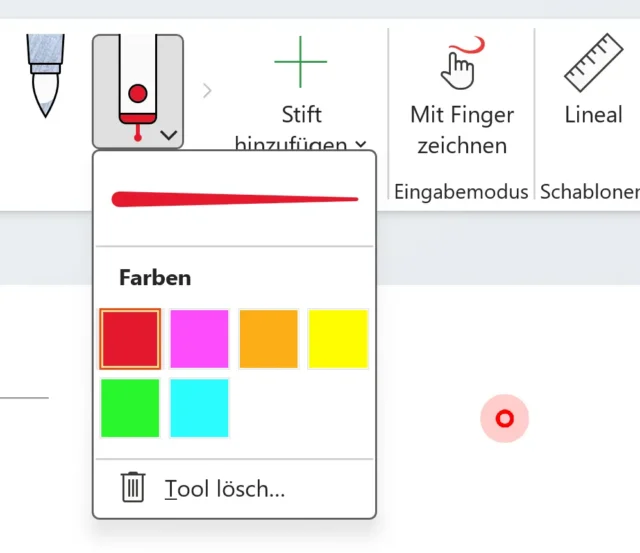 Laserpointer aktivieren und anpassen