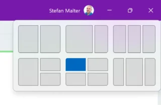 Snap Assist im Programmfenster
