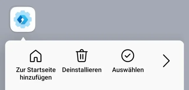 Symbol im Launcher zur Startseite hinzufügen