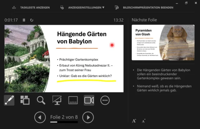 Referentenansicht in PowerPoint für Windows