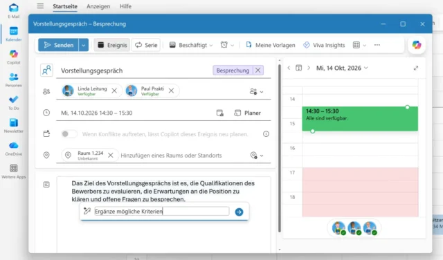 Ereignis erstellen in Outlook für Windows