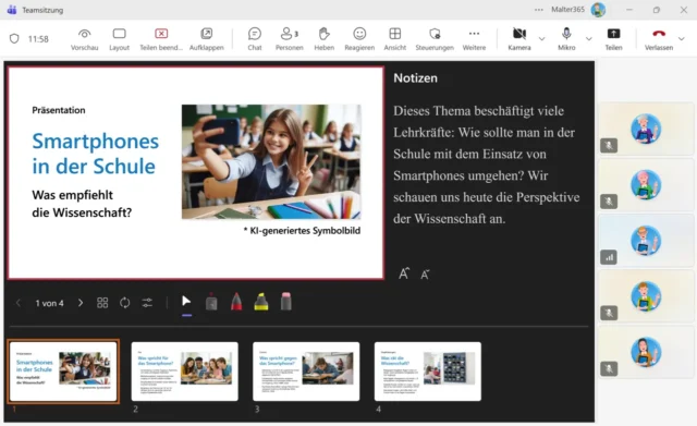 PowerPoint Live: Präsentation in Microsoft Teams teilen