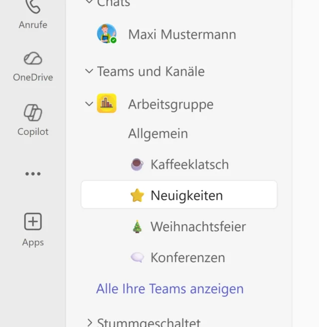 Team und Kanäle in Microsoft Teams
