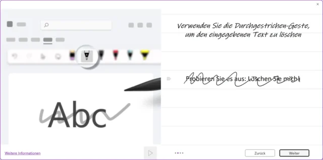 Lernprogramm für Textstift