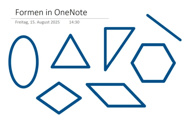 weitere Formen in OneNote