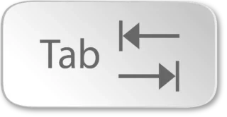 Tabulator-Taste auf dem PC