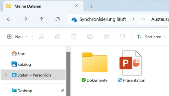 Cloud-Ordner im Explorer