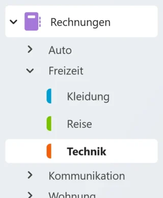 Notizbuch für Rechnungen