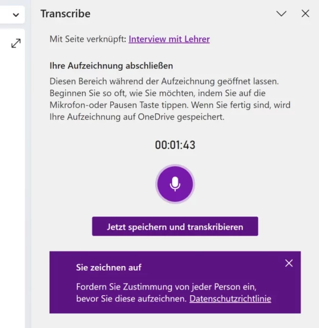 Aufnahme läuft!