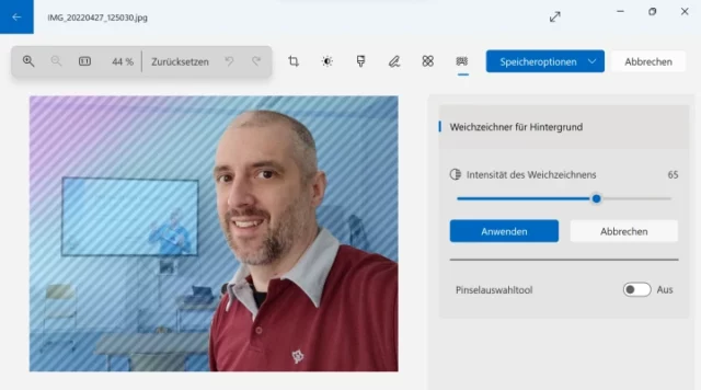 Weichzeichner für Hintergrund