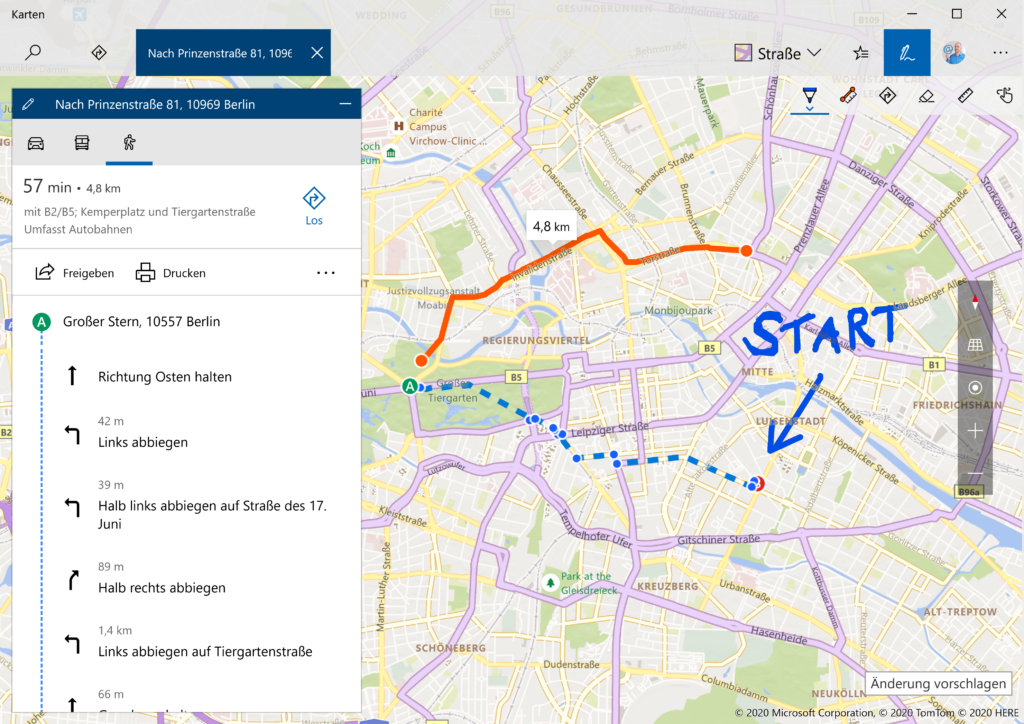 Karten für Windows: App für Routenplanung