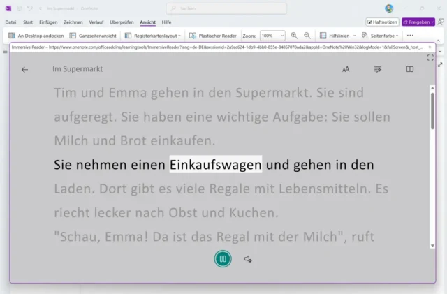 Plastischer Reader zum Vorlesen von Text
