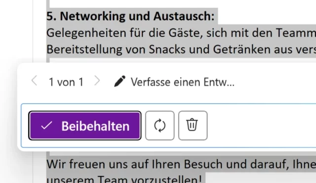Vorschlag von Copilot beibehalten