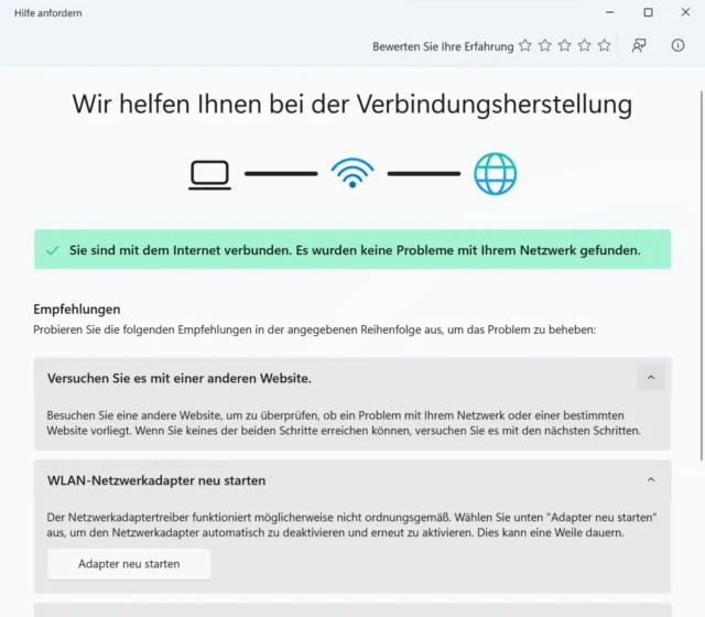 Hilfe anfordern in Windows 11