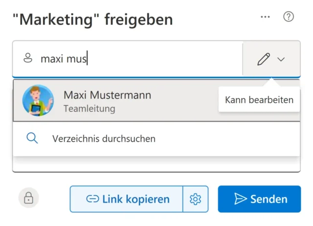 Ganzes Notizbuch freigeben in OneNote für Windows
