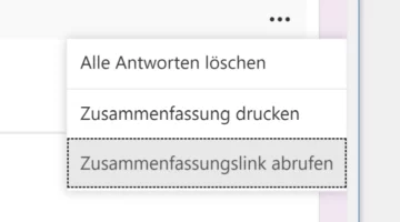Optionen für die Zusammenfassung der Antworten