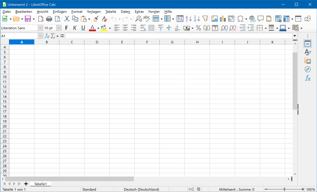 Calc - Tabellenkalkulation mit LibreOffice