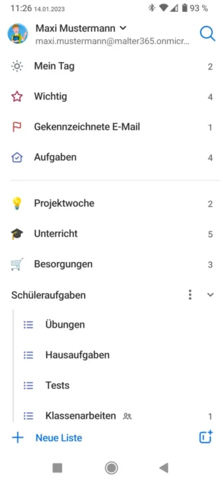 Microsoft To Do auf dem Smartphone