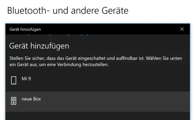 Gerät hinzufügen in Windows 10