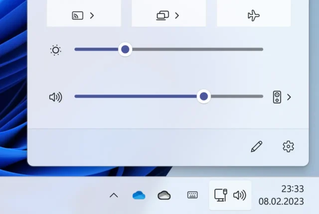 Lautstärke einstellen in Windows 11