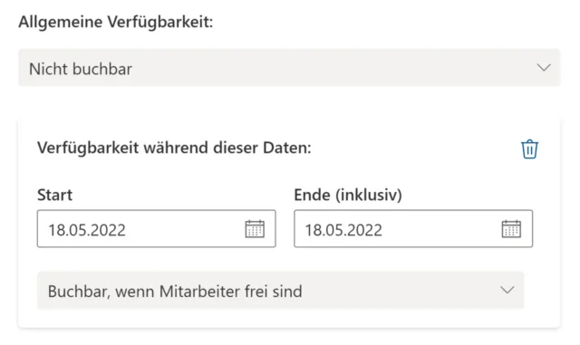 Verfügbarkeit für Elternsprechtag online festlegen