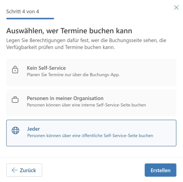 Wer darf Termine buchen?